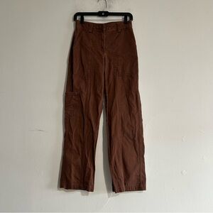 Aritzia Sunday Best Oscar Carpenter Utility Cargo Pants Cognac Brown Size 2